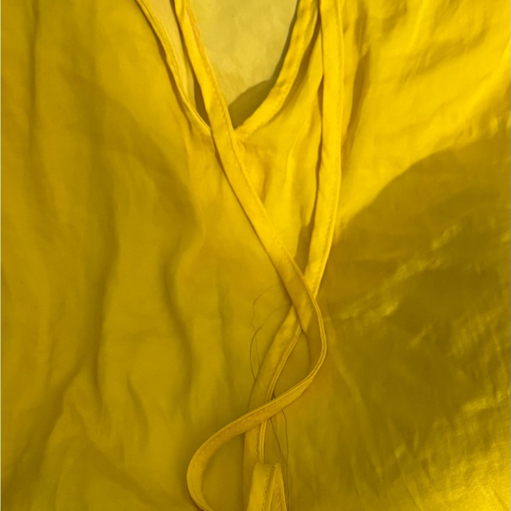 Vibrant Yellow Wrap Dress